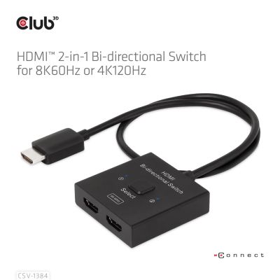 8. CLUB3D CSV-1384 KVM Switch Black