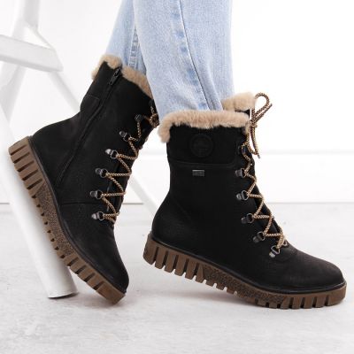 29. Rieker W Y3424-00 RKR745 Fur Ankle Boots