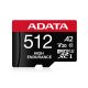 2. ADATA MicroSDXC 512 GB Class 10 UHS-I/U3 A2 V30