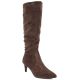 5. Women's insulated ankle boots with a low heel, suede, brown, Sergio Leone BT-65