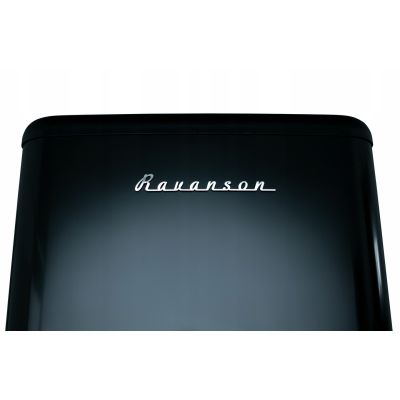 6. Ravanson LKK-250RB 250l Retro Refrigerator | LED lighting | Vintage style | 545 x 585 x 182 mm | Black