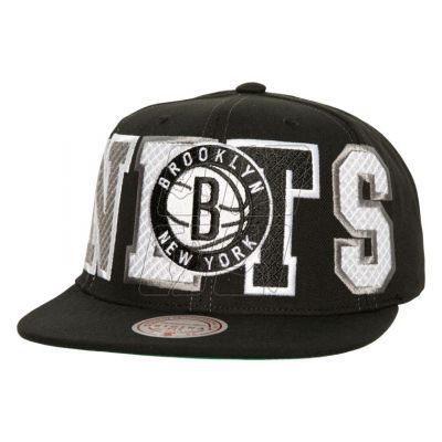 Mitchell &amp; Ness Varsity Bust Snapback Brooklyn Nets Cap HHSS6461-BNEYYPPPBLCK