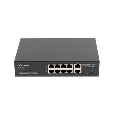 4. Lanberg Switch PoE+ Rack 10"/19" RSFE-8P-2GE-120