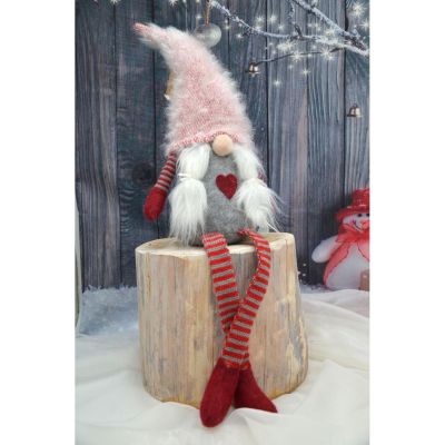 26. MRS. gnome with a fluffy hat 45+36cm