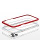 5. Clear 3in1 Case for iPhone 12 Pro Max Frame Cover Gel Red