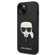 2. Karl Lagerfeld Saffiano Karl`s Head Patch Case for iPhone 13 / 14 / 15 - Black