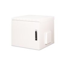 Digitus 19" 9U 600x600 wall-mounted network cabinet, solid door, gray, undivided, assembled, IP55, 100kg