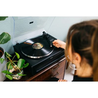 2. Lenco LS-430BK Turntable with Belt Drive Black