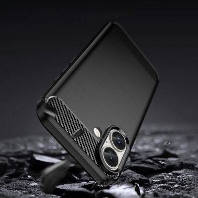 4. Carbon Case for iPhone 16 Silicone Case - Black