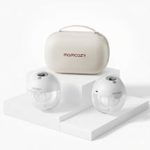 Momcozy M5 Smart Wearable Breast Pump – Shell Breast Pump | App Control, Wireless, Double, Gray