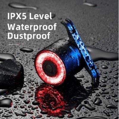 5. Rockbros Q3 Rear Bike Light with Smart Stop System - Black