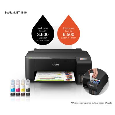 12. Epson EcoTank ET-1810 color inkjet printer
