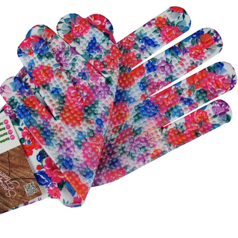 7. FLOWER GARDEN GLOVES SIZE 6/XS