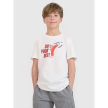 Boy's regular printed T-shirt 4F 4FJRSS25TTSHM2643-11S
