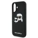 6. Karl Lagerfeld Silicone Nauble Heads Print MagSafe Case for iPhone 16 - Black
