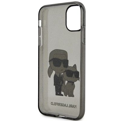 7. Karl Lagerfeld KLHCN61HNKCTGK iPhone 11 / Xr 6.1" black/black hardcase Gliter Karl&Choupette