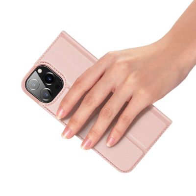 7. Dux Ducis Skin Pro Bookcase type case for iPhone 13 Pro pink