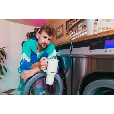 20. Kambukka Rio Tumbler 950ml Frosty Coconut Thermo Mug with Telescopic Straw