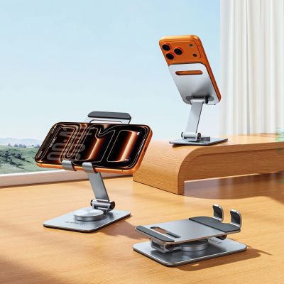 2. Orico PS2 foldable phone stand, 360° rotating - silver