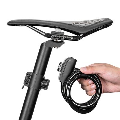 7. Wozinsky WPB-01R Portable Bike Lock with Anti-Theft Cable and 2 Keys for Electric Bikes and Motorcycles - Black
