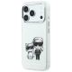 2. Karl Lagerfeld Smooth Karl & Choupette Bodies Sketch MagSafe Case for iPhone 18 Pro / 17 Pro - Beige