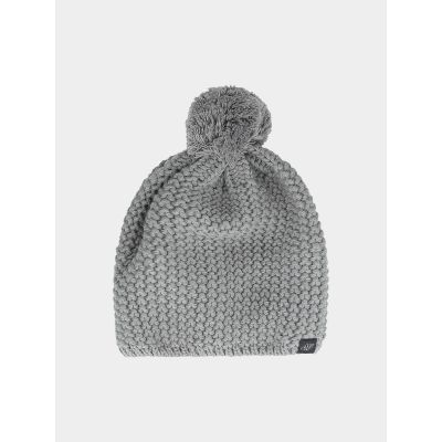Men's winter hat with pompom 4F 4FWAW24ACAPM461-25S