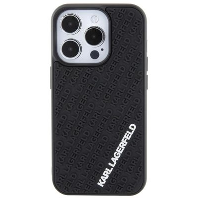 3. Karl Lagerfeld 3D Rubber Multi Logo case for iPhone 15 Pro - black