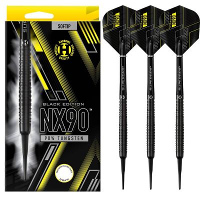Harrows NX90 Black 90% Softip Darts