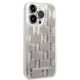 4. Karl Lagerfeld KLHCP14LLMNMS iPhone 14 Pro 6.1 "hardcase silver / silver Liquid Glitter Monogram