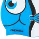 4. Crowell Nemo-Jr Silicone Swim Cap-Blue