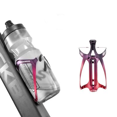 3. Rockbros RKL02 Aluminum Bottle Cage - Black and Red