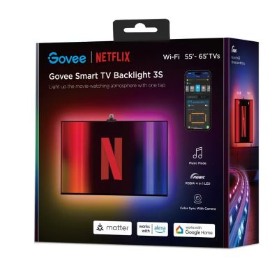 8. LED backlight strip for TV 55-65 inches, RGBIC, Wi-Fi+Bluetooth Govee H6098 Envisual TV Backlight Netflix Co-branding Version