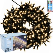 SOLAR STRING LIGHTS WITH 240 WARM WHITE LEDS