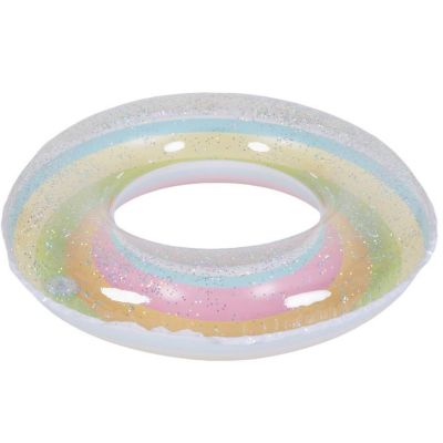 2. SWIMMING RING 90CM RAINBOW GLITTER GREEN 35644