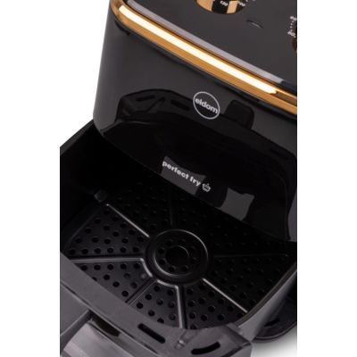 7. ELDOM FAT-FREE FRYER FR500 5.5 L 1200W GLASS CONTAINER, GRID, SILICONE PAD, 8 PROGRAMS, TEMPERATURE CONTROL.