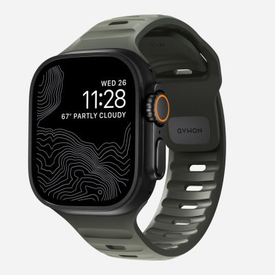 NOMAD Sport Band - strap for Apple Watch 46mm/49mm with FKM (ash green)