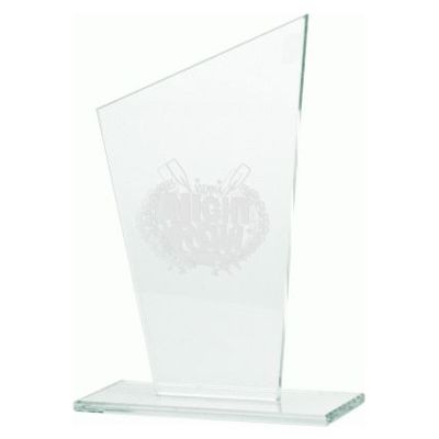 7. Engraved glass trophy
