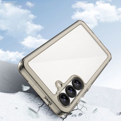 3. Outer Space Case with Gel Frame for Samsung Galaxy S25 - Clear Black