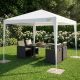 6. GARDEN TENT PAVILION PE 3x3x2.45M WHITE SASKA GARDEN