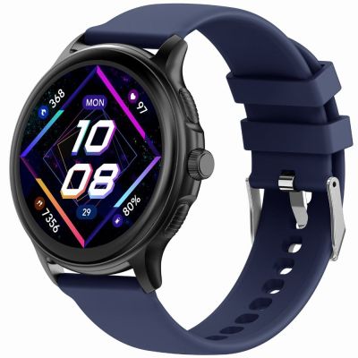 2. GRAVITY GT12-2 Women's Smartwatch Navy Blue Silicone Strap + Black Bracelet