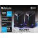8. DEFENDER ROCKET 2.0 SPEAKERS 6W LED USB BLACK 65094