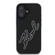 3. Karl Lagerfeld 3D Rubber Signature iPhone 16 Case - Black
