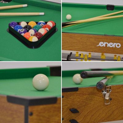 20. 3-in-1 WOODEN TABLE FOR FOOTBALL, BILLIARDS, AIR HOOKUP 121x61x81CM