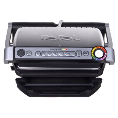 9. Tefal OptiGrill GC712D34 Grill (tabletop – closed; 2000 W; inox colour)