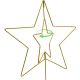 14. DECORATIVE STAR METAL STAND 50CM GOLD MICA
