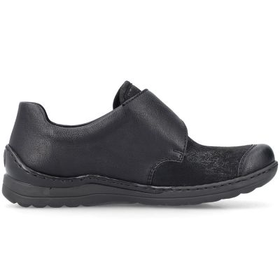 2. Rieker 48954-00 comfortable black women's shoes with Velcro