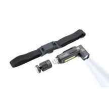 TROIKA ECO KNICKLICHT Black Hand flashlight + Headband flashlight COB LED