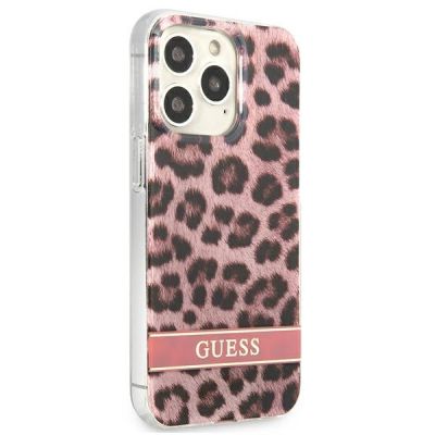 4. Guess GUHCP13LHSLEOP iPhone 13 Pro / 13 6.1" pink/pink hardcase Leopard