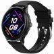 2. GRAVITY GT12-1 Women's Smartwatch Black Silicone Strap + Black Bracelet