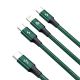 4. Baseus Rapid Series 3in1 USB-C - USB-C / Lightning / micro USB cable 20W PD 1.5m - green